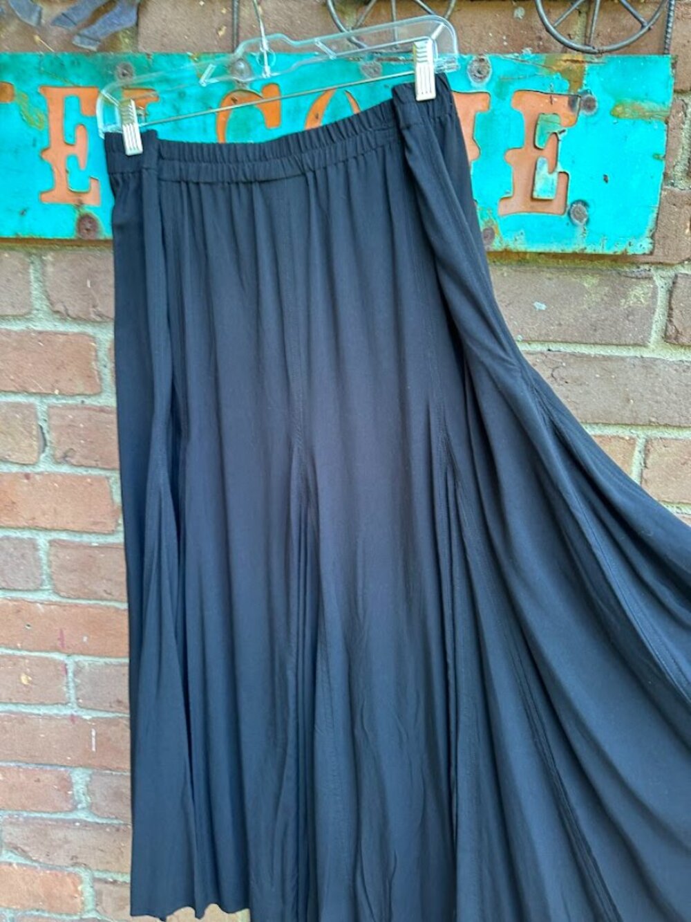 NWOT Multiples Black Rayon Gored Skirt Size XL - Picture 6 of 9